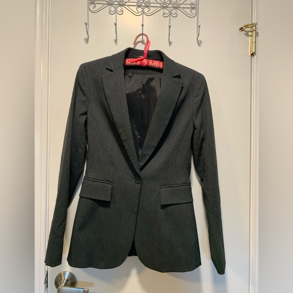 Express Dark Gray Blazer